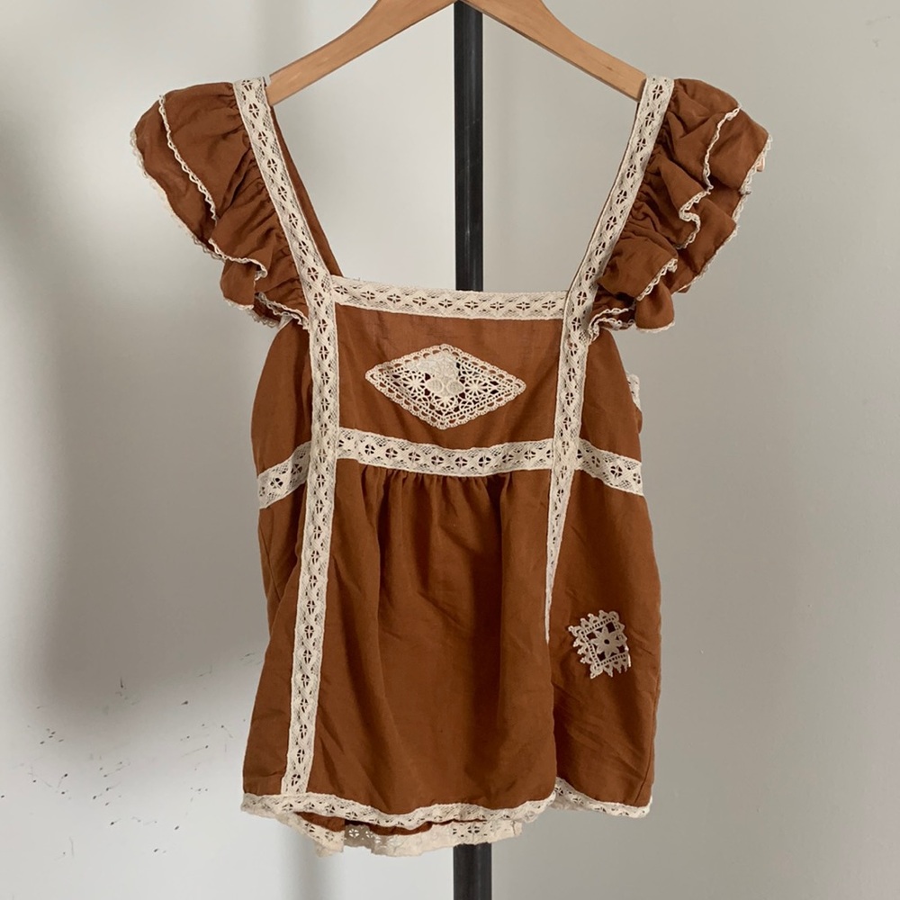 Sézane embroidered top